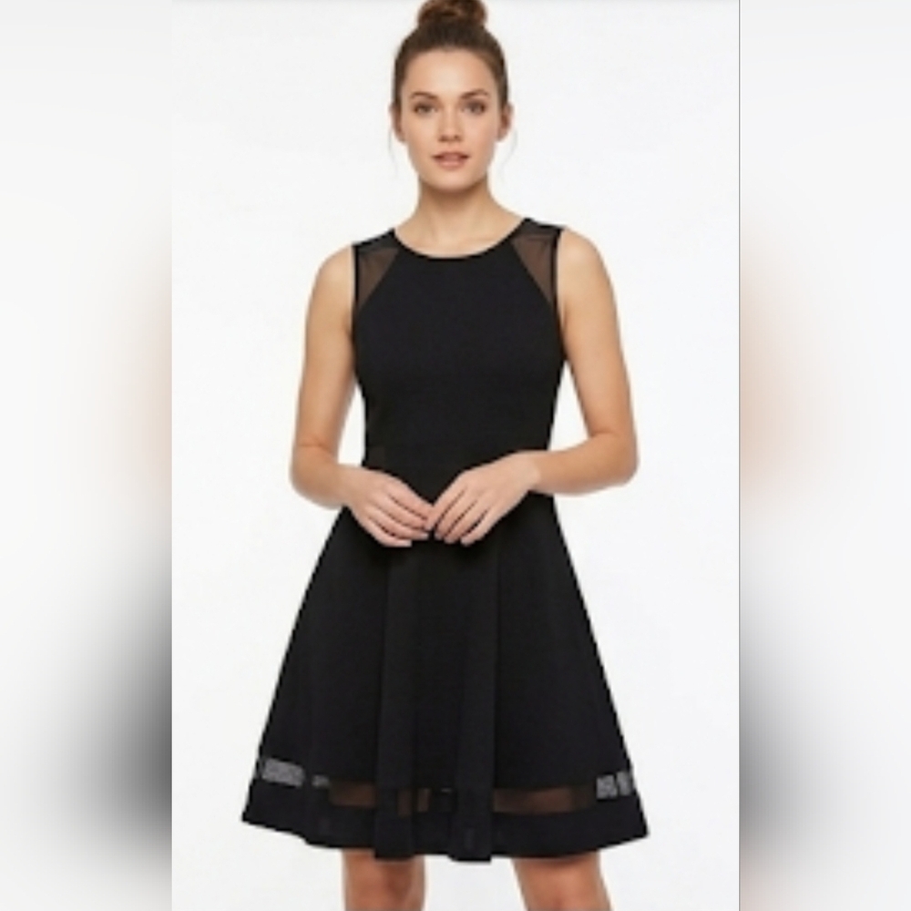 Elegant Black Sleeveless Dress size:L